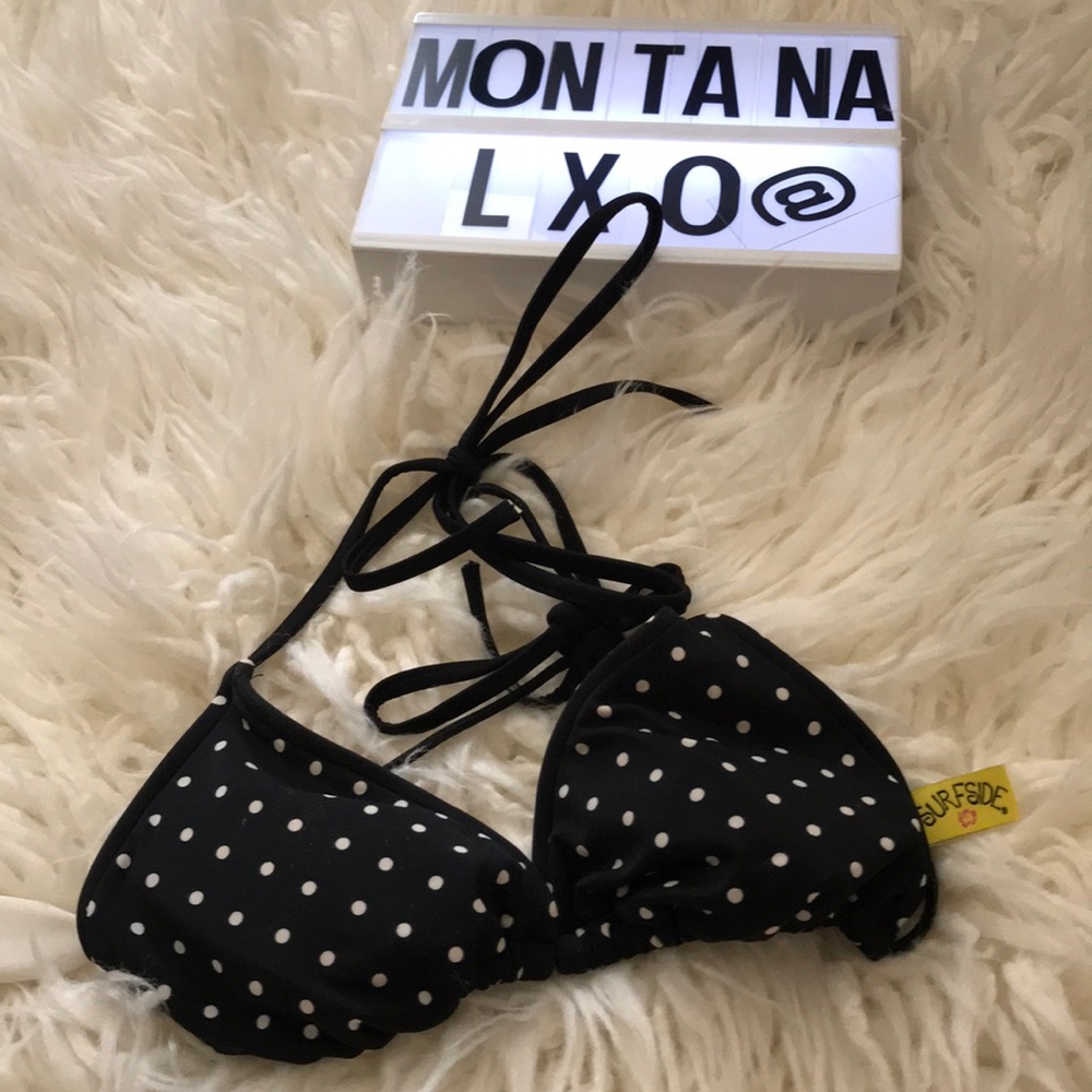 Vintage polka dot bikini top!